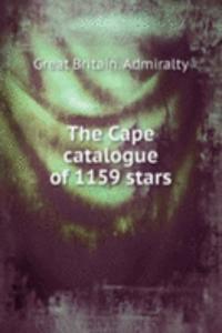 Cape catalogue of 1159 stars
