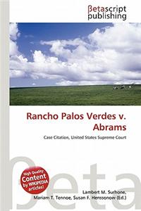 Rancho Palos Verdes V. Abrams