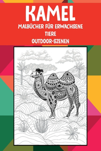 Malbücher für Erwachsene - Outdoor-Szenen - Tiere - Kamel