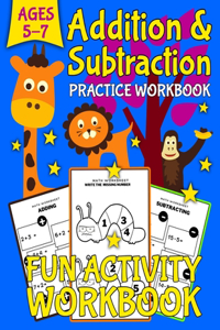 Addition and Subtraction Practice Workbook Fun Activity Workbook