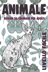 Disegni da colorare per adulti - Livello facile - Animale