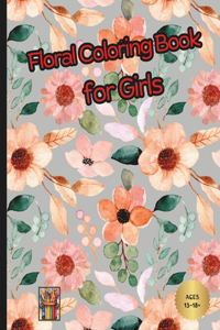 Floral Coloring Book for Girls