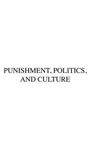 Punishment, Politics and Culture