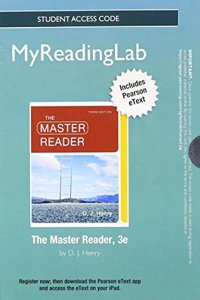 NEW MyReadingLab with Pearson Etext - Standalone Access Card - for the Master Reader