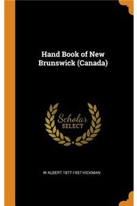 Hand Book of New Brunswick (Canada)