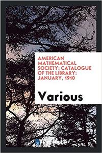 American Mathematical Society; Catalogue of the Library