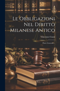 Obbligazioni Nel Diritto Milanese Antico