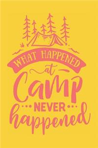 What Happened at Camp Never Happened