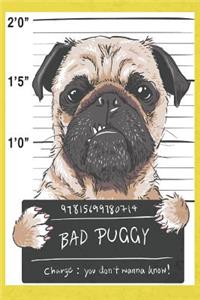 Academic Planner At A Glance 2019-2020 Bad Puggy