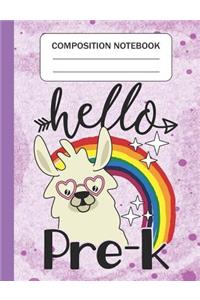 Hello Pre-K - Composition Notebook