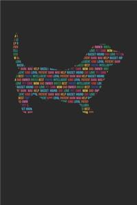Basset Hound Journal - Basset Hound Notebook 'Word Cloud' - Gift for Basset Hound Lovers