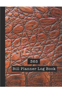 365 Bill Planner Log Book