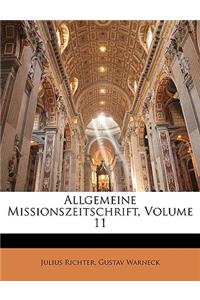 Allgemeine Missionszeitschrift, Volume 11