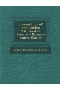 Proceedings of the London Mathematical Society