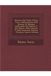 Discorsi del Conte Pietro Verri
