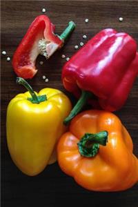 Red, Orange, and Yellow Bell Peppers Vegetable Journal