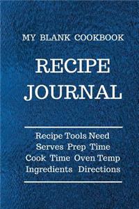 My Blank Cookbook Recipe Journal