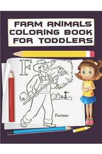 Farm Animals Coloring Book For Toddlers