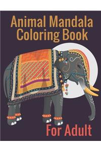 Animal Mandala Coloring Book For Adult