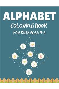 Alphabet Coloring Book for Kids Ages 4-6