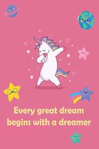 Great dreams - Unicorn Journal and Notebook