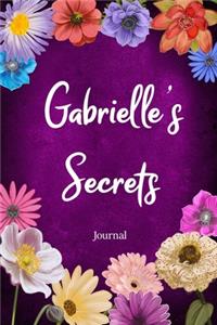 Gabrielle's Secrets Journal: Custom Personalized Gift for Gabrielle, Floral Pink Lined Notebook Journal to Write in with Colorful Flowers on Cover.