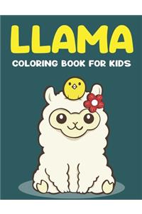 Llama Coloring Book for Kids