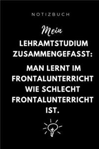 Notizbuch Mein Lehramstudium Zusammengefasst