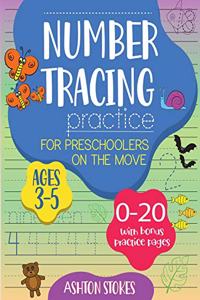 Number Tracing Practice for preschoolers on the move