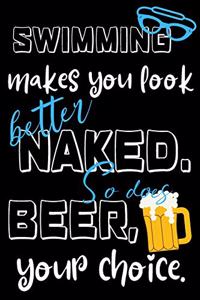 Swimming makes you look better naked. So does wine, your choice.