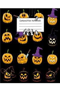 Halloween Abstract Pattern Volume 9 Wide Ruled Journal