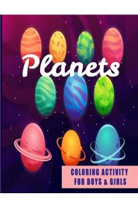Planets Coloring Activities For Boys & Girls