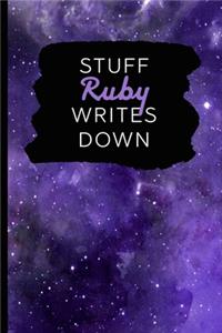 Stuff Ruby Writes Down