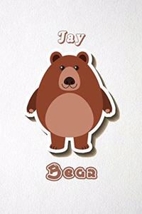 Jay Bear A5 Lined Notebook 110 Pages