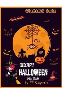 Happy Halloween Coloring Page for Kids