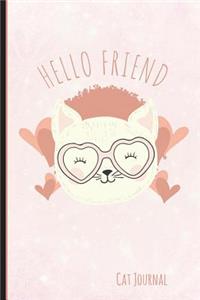 Hello Friend Cat Journal