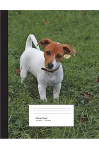 Jack Russell Terrier Puppy Composition Book College Ruled
