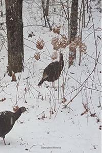 Winter School Composition Book Wild Turkeys Snowstorm 130 Pages