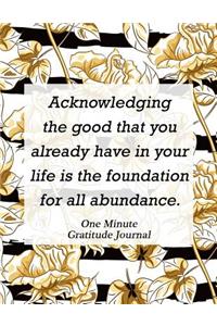 One Minute Gratitude Journal