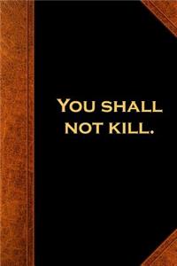 Religious Journal Modern Wording 6th Commandment Chalkboard Style