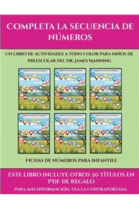 Fichas de números para infantile (Completa la secuencia de números)