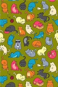 Journal Notebook For Cat Lovers Fun Cat Pattern 5