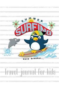 Summer Surfing Wave Breaker Travel Journal for Kids