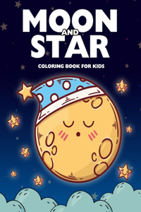 Moon and Star Coloring Book for Kids