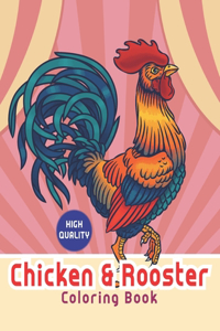 Chicken & rooster coloring book