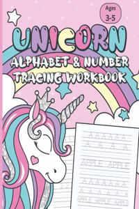 Unicorn Alphabet & Number Tracing Workbook