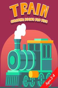 Train Coloring Books For Kids Ages 2-4