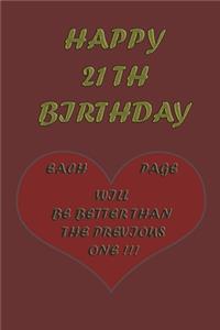 Happy 21th Birthday: Each page will be better than the previous one !!!