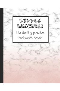 Little learners handwriting practice and sketch paper