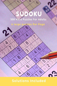 Sudoku 500 Hard Puzzles For Adults